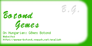botond gemes business card