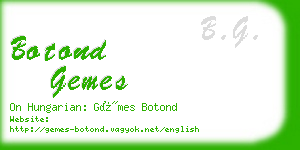 botond gemes business card